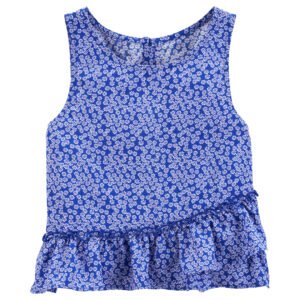 Blusa Oshkosh criss cross flores azul