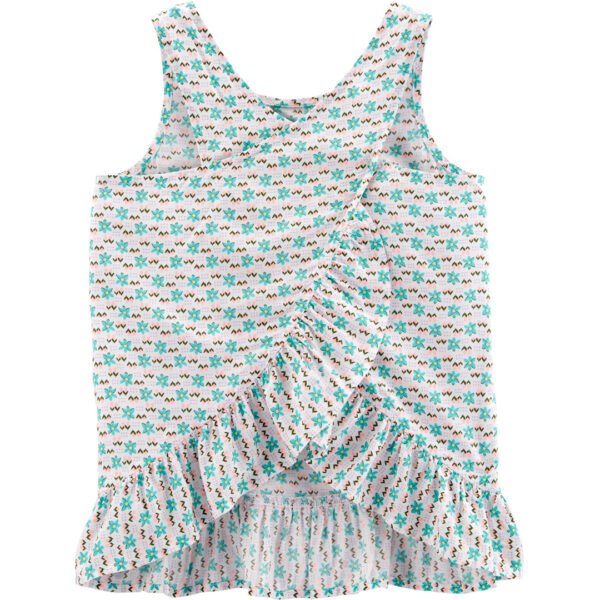 Blusa Cartres criss cross flores verde