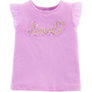 Remera Carters ruffles lavanda