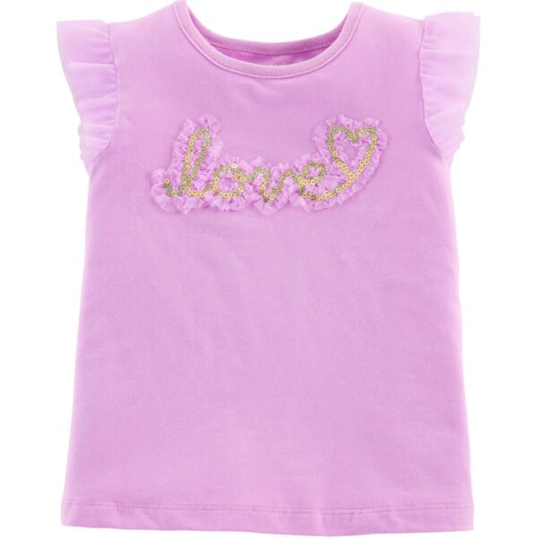 Remera Carters ruffles lavanda