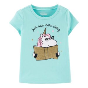 Remera Carters unicornio turquesa